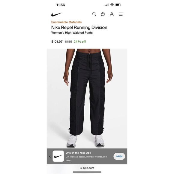 Nike FB7825-010 Women's Sz Small Black Run Division Storm-Fit Run Jogger Pants - Picture 16 of 16